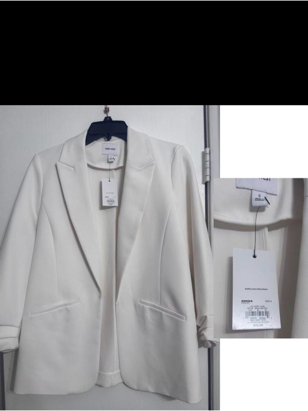 New with Tags Open-Front Tailored Blazer